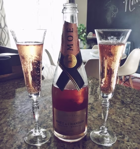 We pulled out the pretty champagne and marked the occasion.