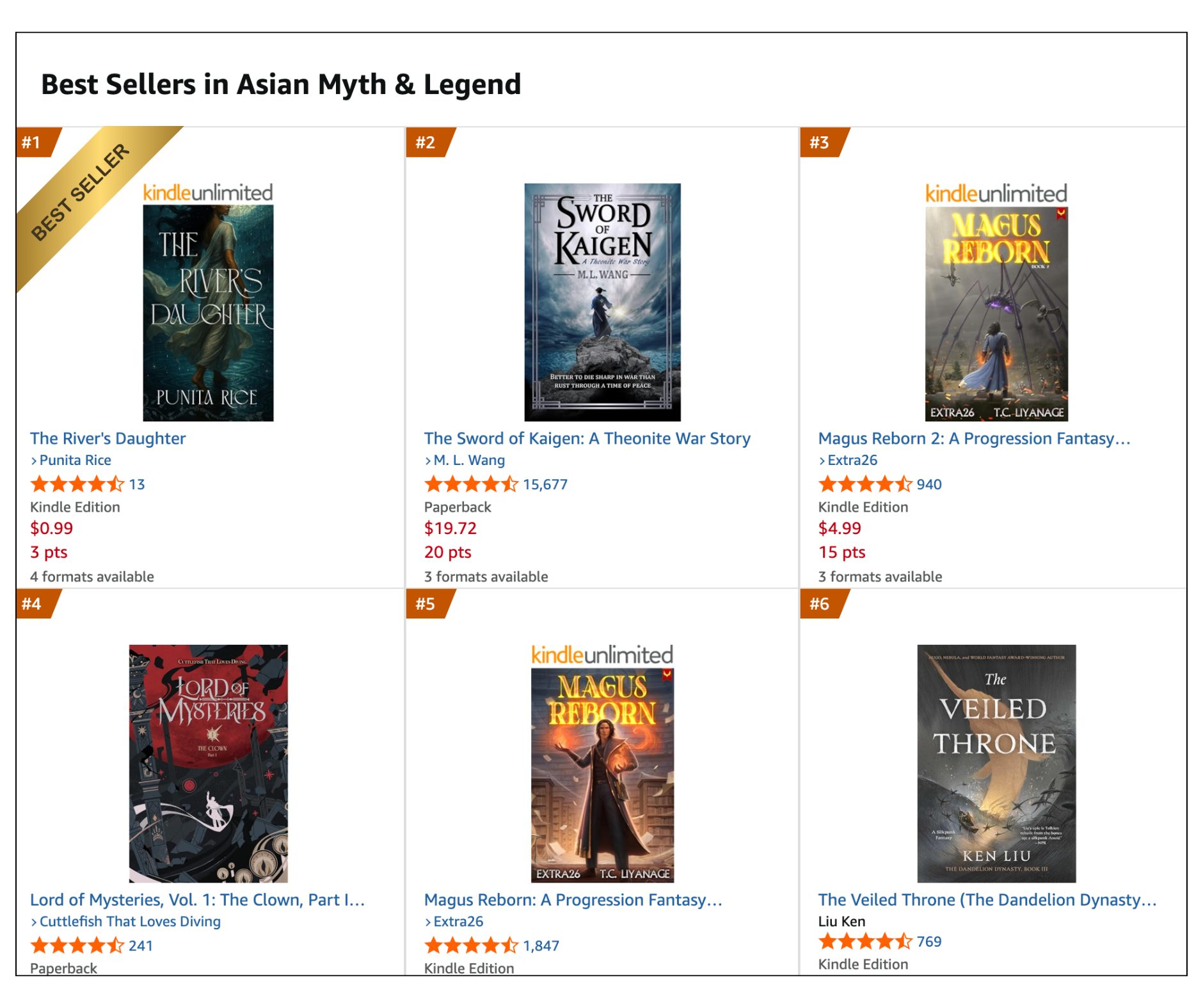 The River's Daughter - Amazon #1 Bestseller in Asian Myth & Legend