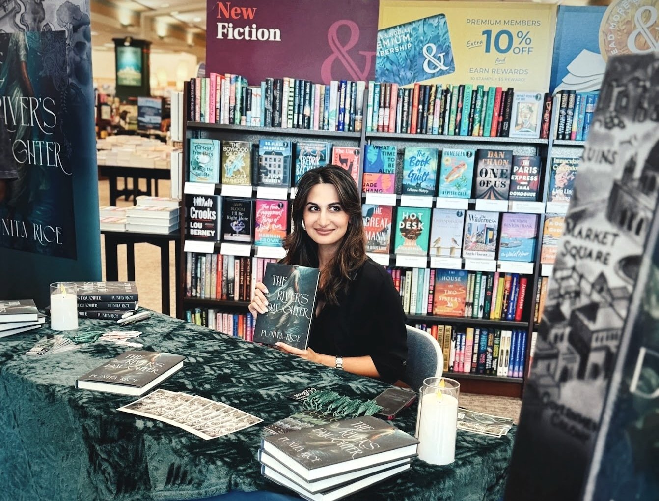 Punita Rice at Barnes & Noble book signing for The River’s Daughter, September 2025