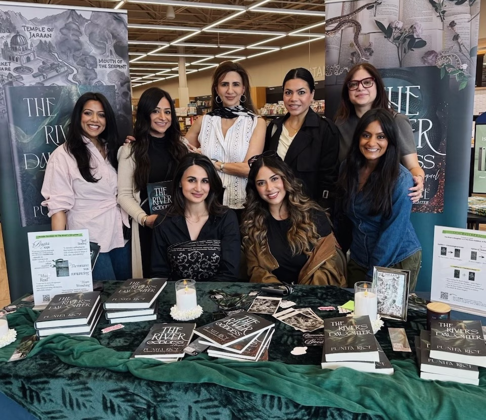 Punita Rice with friends and family at Barnes & Noble Columbia Mall author event